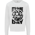 Football Its Game Day Soccer Kids Sweatshirt Jumper White