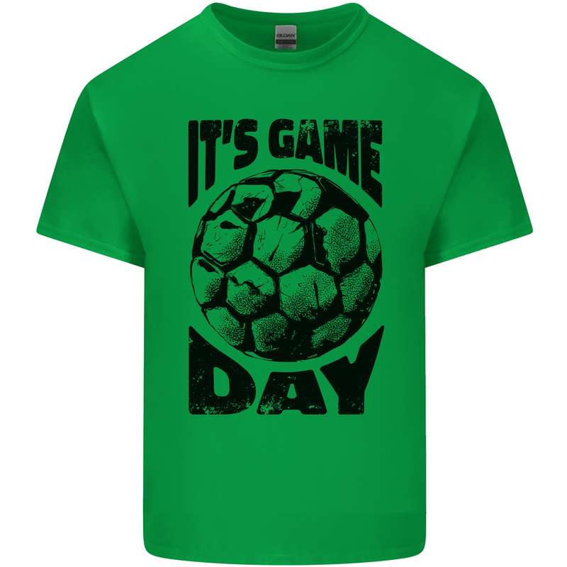 Football Its Game Day Soccer Kids T-Shirt Childrens Irish Green