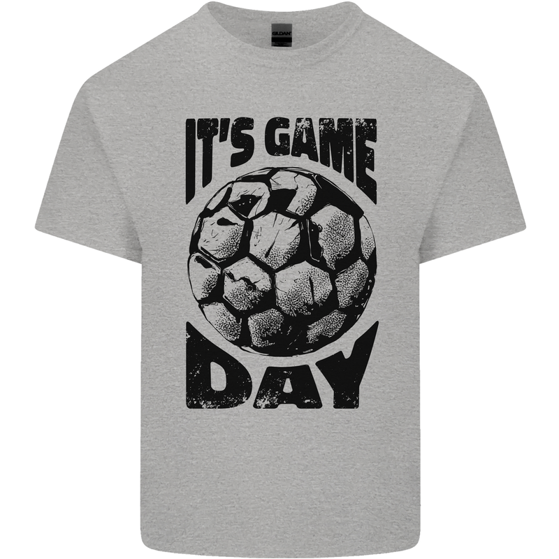 Football Its Game Day Soccer Kids T-Shirt Childrens Sports Grey