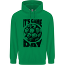 Football Its Game Day Soccer Mens 80% Cotton Hoodie Irish Green
