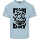 Football Its Game Day Soccer Mens Cotton T-Shirt Tee Top Light Blue