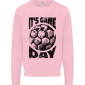 Football Its Game Day Soccer Mens Sweatshirt Jumper Light Pink