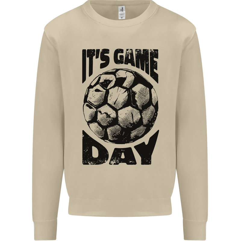 Football Its Game Day Soccer Mens Sweatshirt Jumper Sand