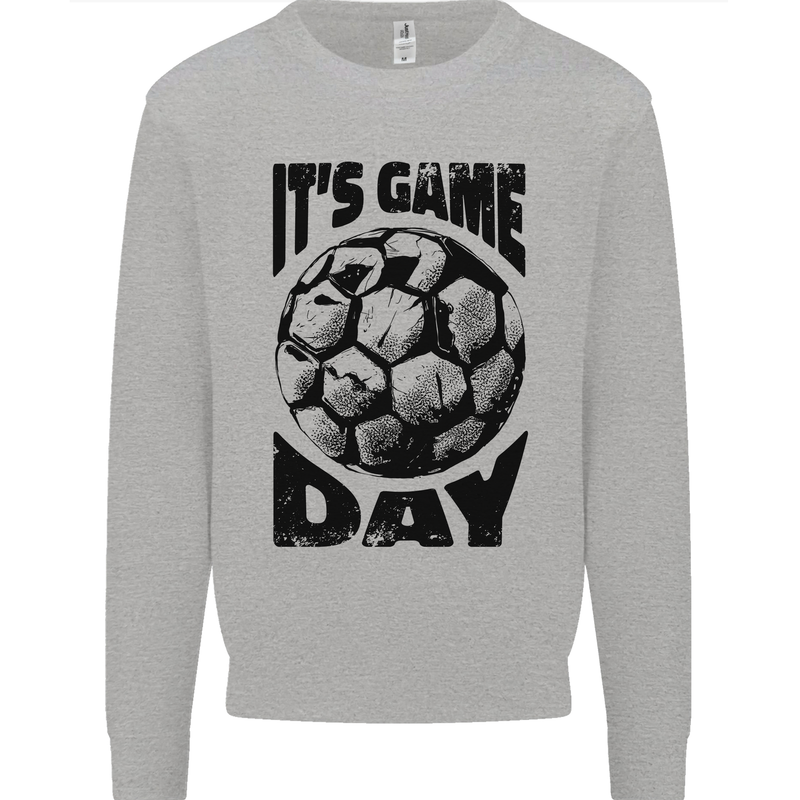Football Its Game Day Soccer Mens Sweatshirt Jumper Sports Grey
