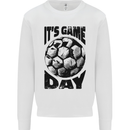 Football Its Game Day Soccer Mens Sweatshirt Jumper White