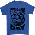 Football Its Game Day Soccer Mens T-Shirt 100% Cotton Royal Blue