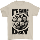 Football Its Game Day Soccer Mens T-Shirt 100% Cotton Sand