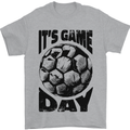 Football Its Game Day Soccer Mens T-Shirt 100% Cotton Sports Grey