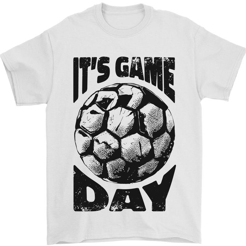 Football Its Game Day Soccer Mens T-Shirt 100% Cotton White