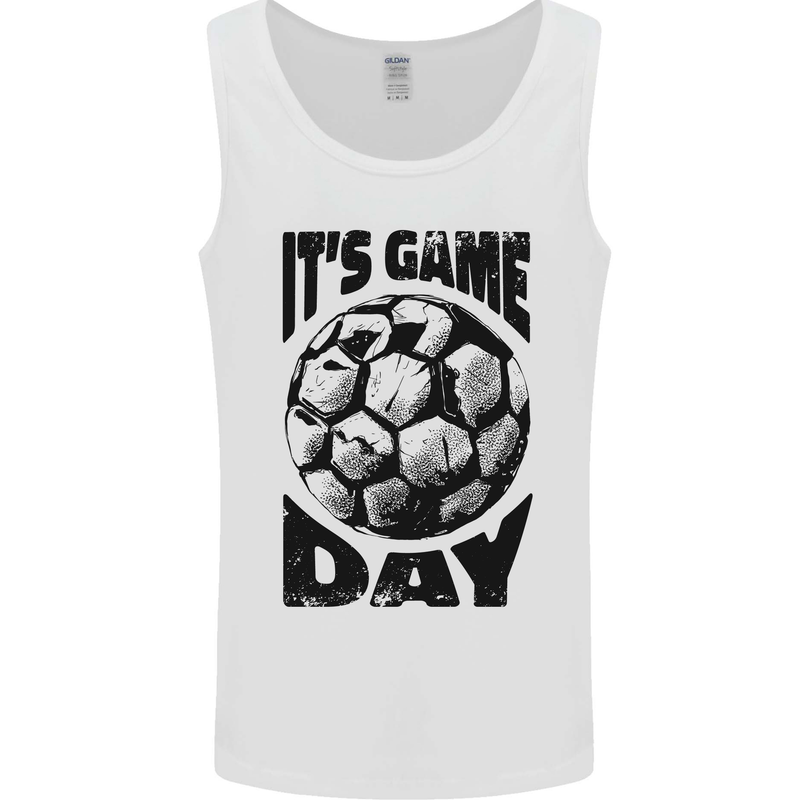 Football Its Game Day Soccer Mens Vest Tank Top White
