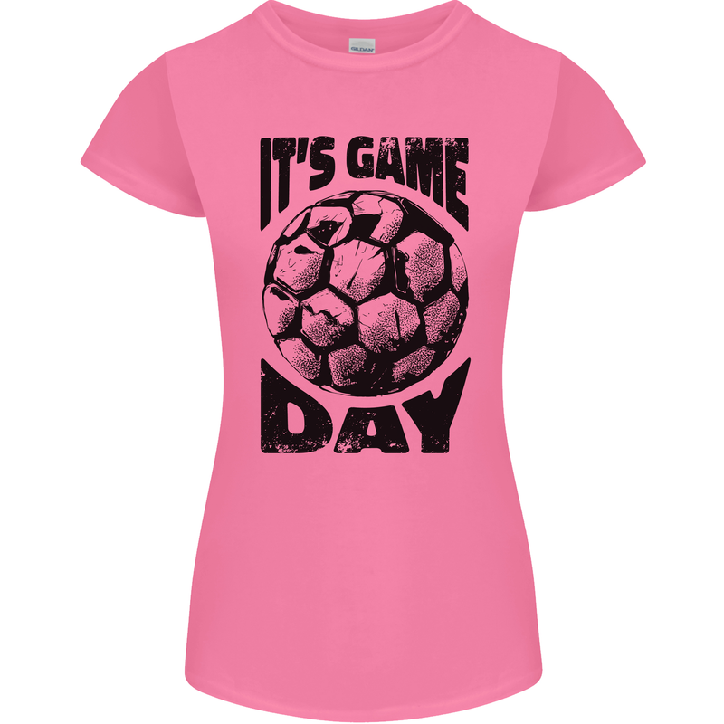 Football Its Game Day Soccer Womens Petite Cut T-Shirt Azalea