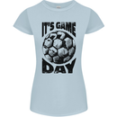 Football Its Game Day Soccer Womens Petite Cut T-Shirt Light Blue