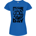 Football Its Game Day Soccer Womens Petite Cut T-Shirt Royal Blue