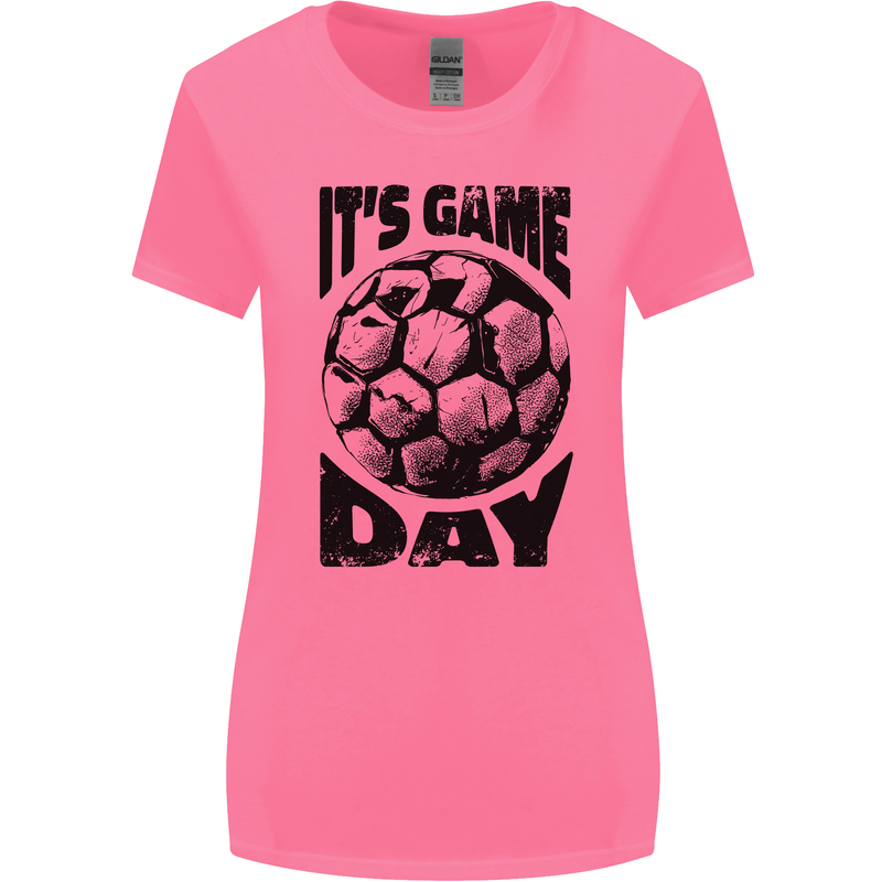 Football Its Game Day Soccer Womens Wider Cut T-Shirt Azalea