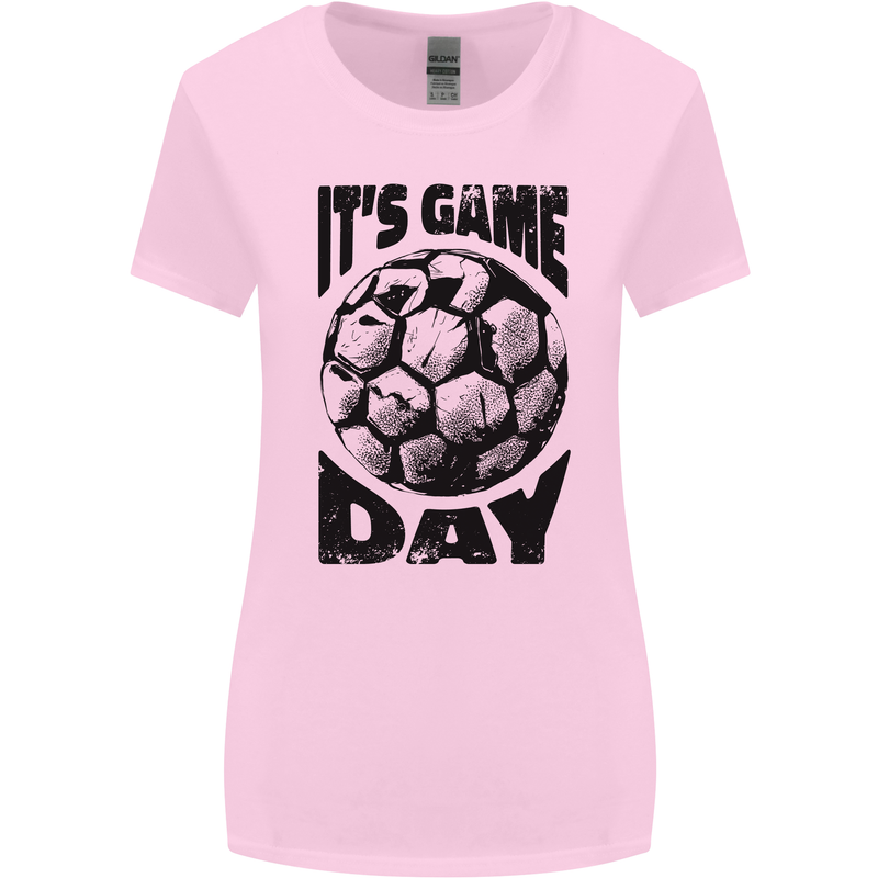 Football Its Game Day Soccer Womens Wider Cut T-Shirt Light Pink