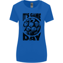 Football Its Game Day Soccer Womens Wider Cut T-Shirt Royal Blue