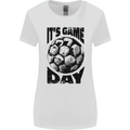 Football Its Game Day Soccer Womens Wider Cut T-Shirt White