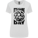 Football Its Game Day Soccer Womens Wider Cut T-Shirt White