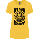 Football Its Game Day Soccer Womens Wider Cut T-Shirt Yellow