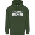 Football Mum Mom Childrens Kids Hoodie Forest Green