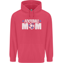 Football Mum Mom Childrens Kids Hoodie Heliconia