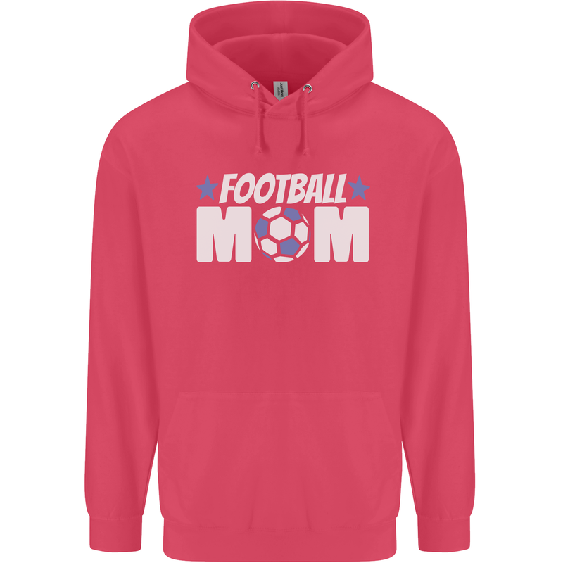 Football Mum Mom Childrens Kids Hoodie Heliconia