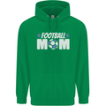 Football Mum Mom Childrens Kids Hoodie Irish Green