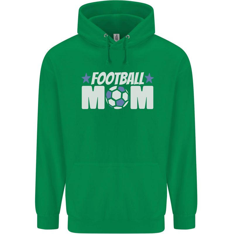 Football Mum Mom Childrens Kids Hoodie Irish Green