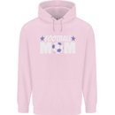 Football Mum Mom Childrens Kids Hoodie Light Pink