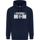 Football Mum Mom Childrens Kids Hoodie Navy Blue