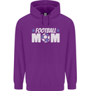 Football Mum Mom Childrens Kids Hoodie Purple