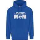 Football Mum Mom Childrens Kids Hoodie Royal Blue