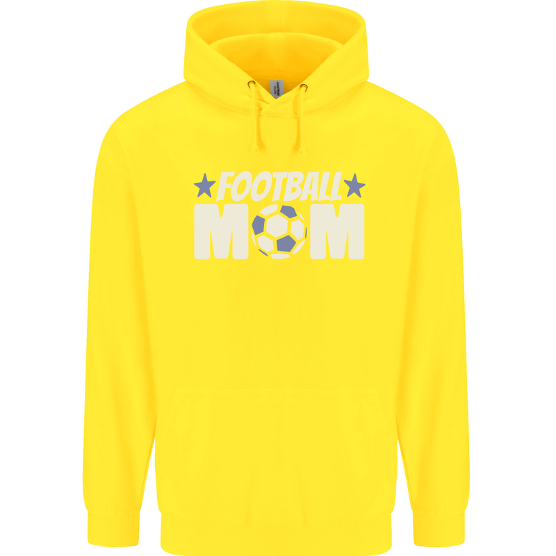 Football Mum Mom Childrens Kids Hoodie Yellow