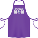 Football Mum Mom Cotton Apron 100% Organic Purple