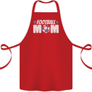 Football Mum Mom Cotton Apron 100% Organic Red