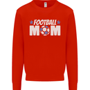Football Mum Mom Kids Sweatshirt Jumper Bright Red