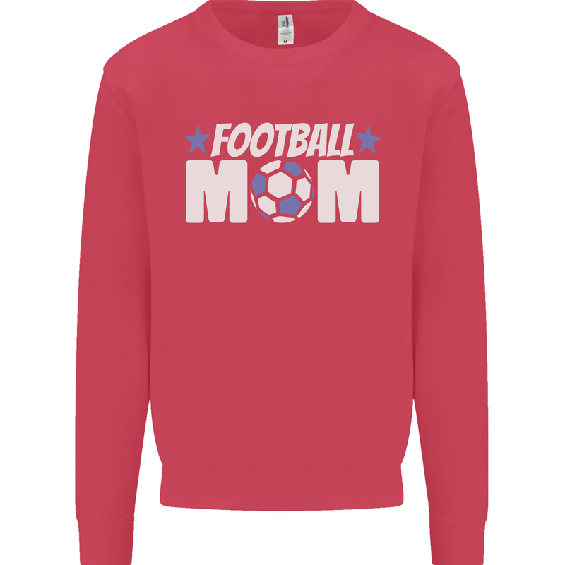 Football Mum Mom Kids Sweatshirt Jumper Heliconia