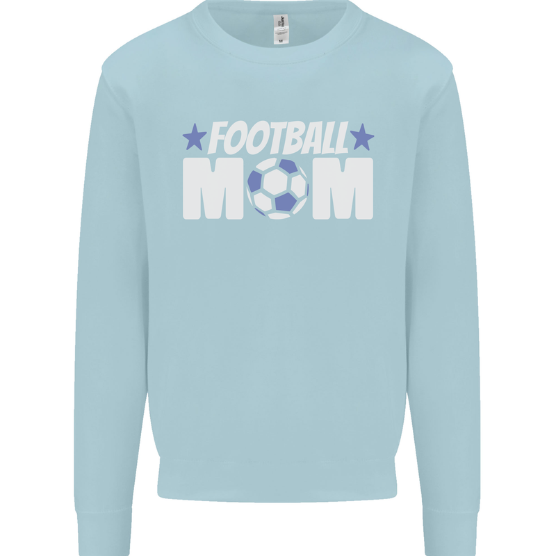 Football Mum Mom Kids Sweatshirt Jumper Light Blue