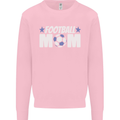 Football Mum Mom Kids Sweatshirt Jumper Light Pink