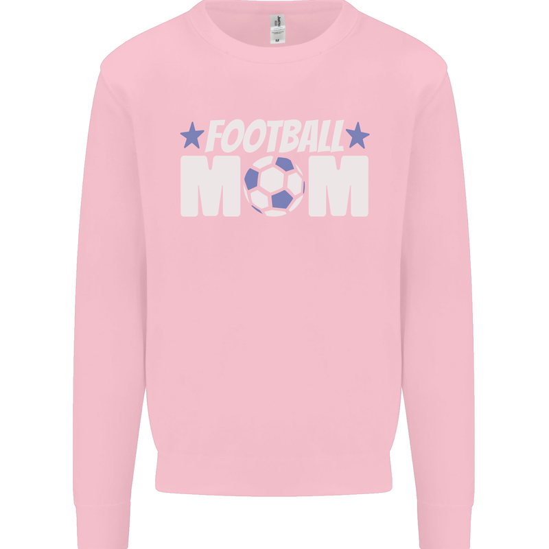 Football Mum Mom Kids Sweatshirt Jumper Light Pink