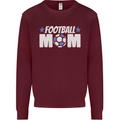 Football Mum Mom Kids Sweatshirt Jumper Maroon