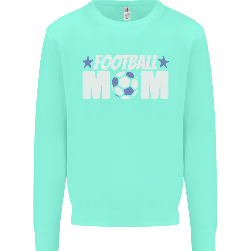 Football Mum Mom Kids Sweatshirt Jumper Peppermint