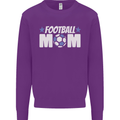 Football Mum Mom Kids Sweatshirt Jumper Purple