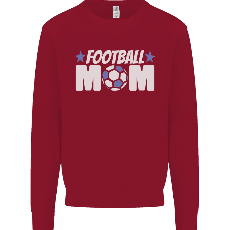 Football Mum Mom Kids Sweatshirt Jumper Red