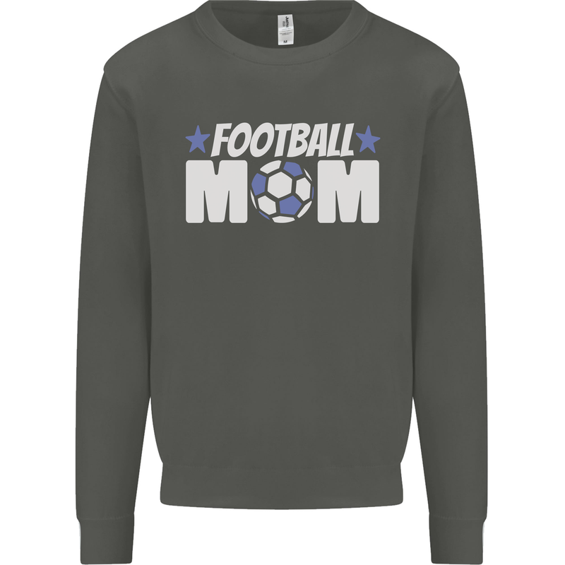 Football Mum Mom Kids Sweatshirt Jumper Storm Grey