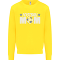 Football Mum Mom Kids Sweatshirt Jumper Yellow