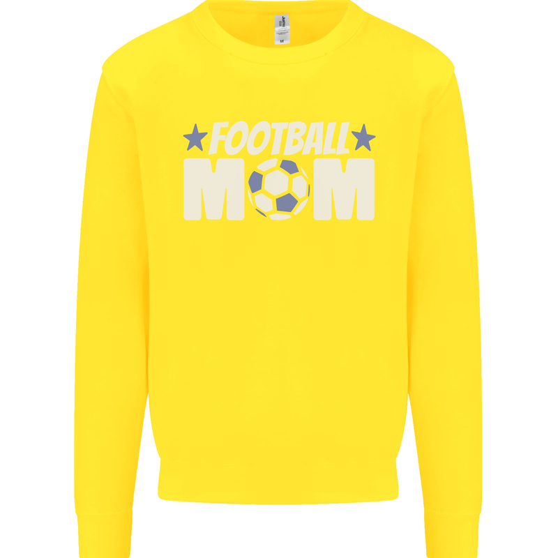 Football Mum Mom Kids Sweatshirt Jumper Yellow