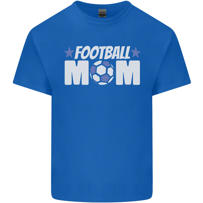 Football Mum Mom Kids T-Shirt Childrens Royal Blue