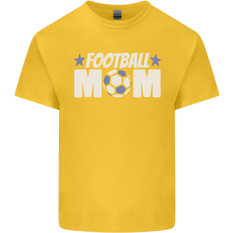 Football Mum Mom Kids T-Shirt Childrens Yellow