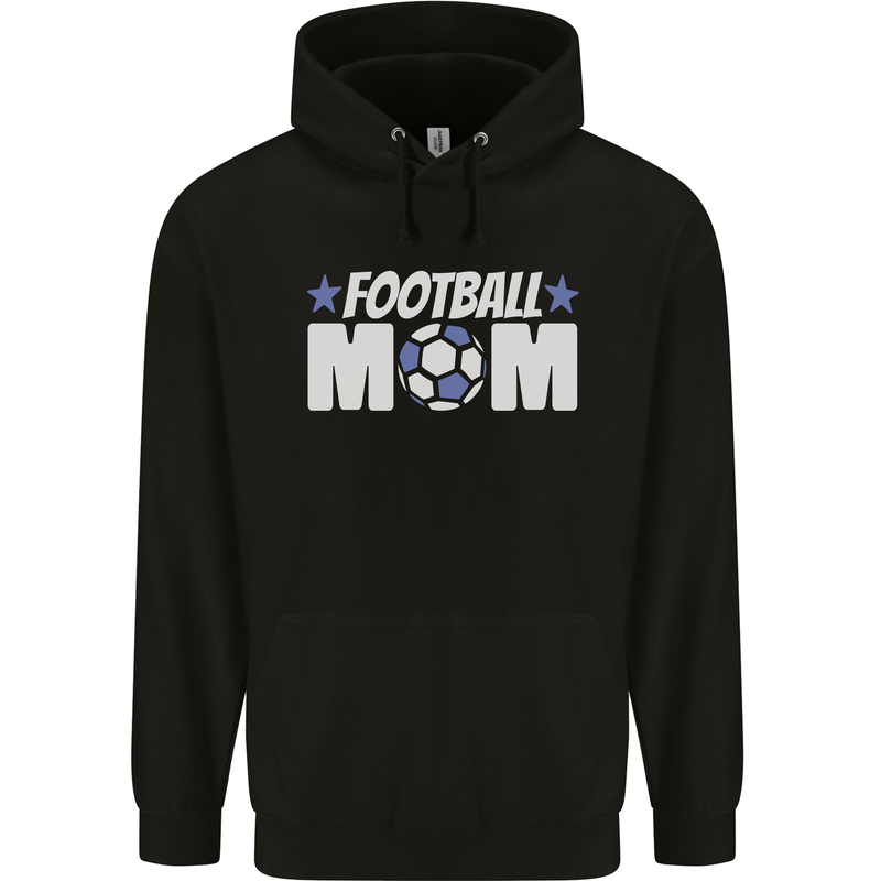 Football Mum Mom Mens 80% Cotton Hoodie Black